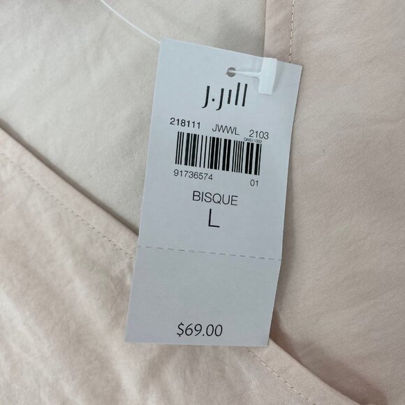 J. Jill Pink V-Neck 3/4 Sleeve Blouse | Size L - Picture 6 of 7